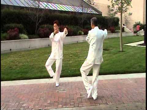 Two people mirror Tai Chi form 24 Two people mirror Tai Chi form 24