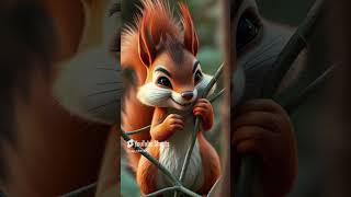 Little Acts  Squirrel Rescues Bird from Vines with Kindness 🐦🐿️     #nature #animation #forest