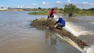 Importance To Clean Dam Drain Water Clogged By Floating Plants