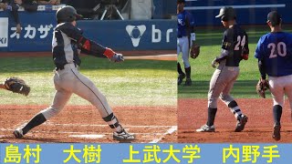 島村　大樹（上武大）No.1 関東地区大学野球選手権大会　準決勝　VS神奈川大　2021/11/3