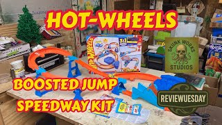 NEW HOT-WHEELS BOOSTED JUMP SPEEDWAY KIT: REVIEWUESDAY #skunkworksstudios #hotwheels