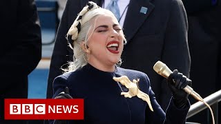 Biden inauguration: Lady Gaga sings the National Anthem - BBC News