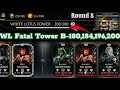 Fatal White Lotus Tower Boss Battle 200 & 180, 184, 196 Fight + Reward MK Mobile | Round 8