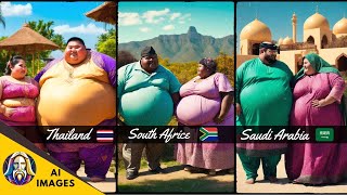 Countries as Chubby Couples | AI Generated Images | Leonardo AI