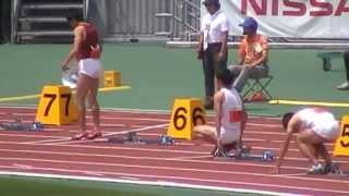 20130526 関東インカレ男子1部200m決勝 世界陸上A標準突破！山縣君慶応20秒41(-0.5m)