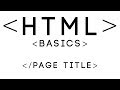 HTML Basics Tutorial 18 - Page Title