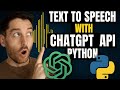 How to Build Text-to-Speech with ChatGPT API in Python | OpenAI TTS Tutorial
