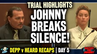 VICTORY! Johnny Depp FINALLY Speaks and EXPOSES TRUTH About Amber Heard! | Trial Day 5 Recap