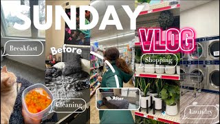 Sunday Vlog  ᡣ𐭩 •｡ꪆৎ | Breakfast+Washing+Clothes+Cleaning+Shopping