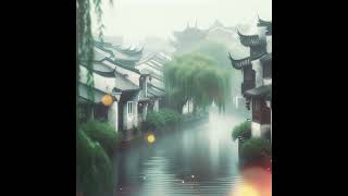 烟雨江南: 煙雨蒙蒙的江南，古琴聲聲帶來無盡的思念與平和。