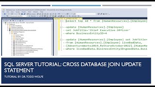 SQL Server Tutorial: Cross-database join to restore data in a pinch