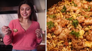 BEST KETO SHRIMP FRIED RICE I Super Fluffy Low Carb Fried Rice! Easy and Simple Meal or Side Dish