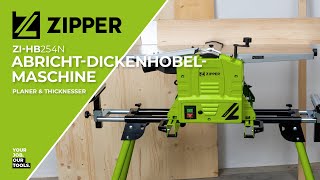 ZIPPER ZI-HB254N Abricht-Dickenhobelmaschine / planer-thicknesser (official ZIPPER)