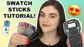 HOW TO MAKE NAIL SWATCH STICKS | NAIL POLISH ORGANIZATION 💅