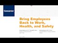 Bring Employees Back to Work, Health, and Safety