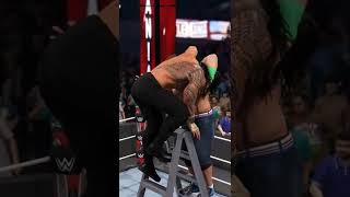 john cena vs roman reigns Ladder Finisher | WWE 2K22 #shorts