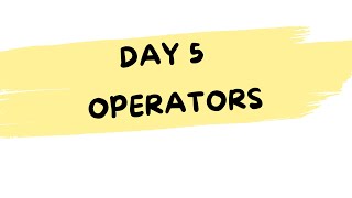 🎬 Day 5: Python Operators Explained with Real-World Examples | Python for Beginners Series