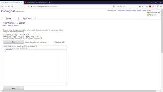 Functional-1 (lower) Java Tutorial || codingbat.com