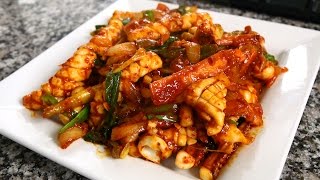 Spicy Stir-fried Squid (Ojingeo-bokkeum: 오징어볶음) 10th Anniversary Special!