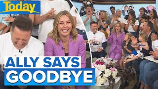 Ally's tears during final Today appearance, with husband and kids | Today Show Australia