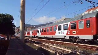 E 444 in transito, trainante un EC THELLO a Loano