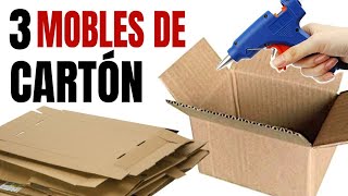 3 IDEAS DE MUEBLES DE CARTÓN PARA TU HOGAR!! ♻️😍