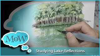 Relaxing Day of Watercolor at the Lake. Reflection Studies. Vlog.