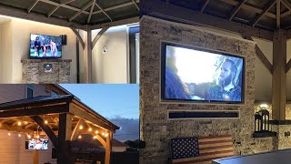 Check out these incredible outdoor TV setups.