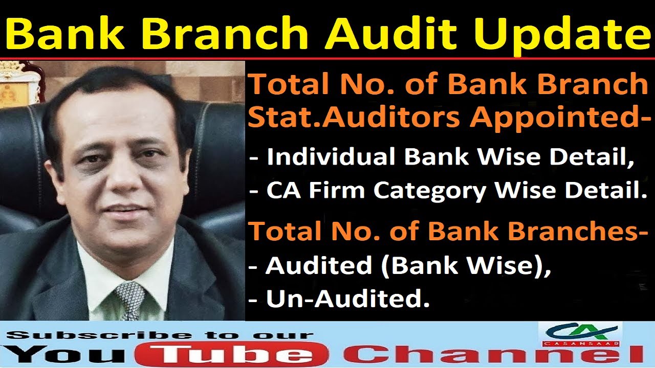 Bank Audit Update - No. Of Bank Branch Auditors (Category Wise ...