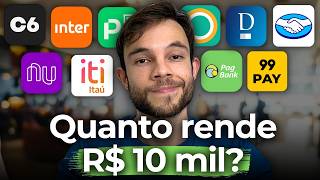 TESTEI QUANTO RENDE R$ 10 MIL em 10 CONTAS DIGITAIS