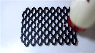 Testing shape memory effect in 3D printed elastic grid