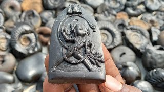 Shaligram ki murti  - sri anjaneya swamy vigrah - gandaki river shaligram