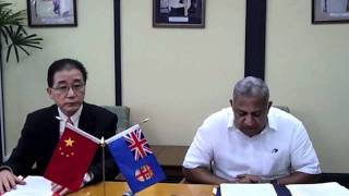 Fiji Government and Peoples Repulic of China sign $5.7 m (FJD) agreement package.