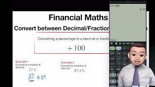 Y8 T1 U2 Lesson 4 - Convert between percentage: fraction:decimal
