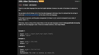 Alien Dictionary - Leetcode 269 - Python