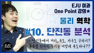 [물리역학] #10. 단진동/단진동에서 거리, 속도, 가속도 찾기/주기 유도 방법