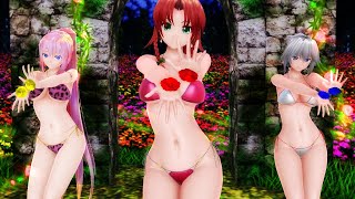 [東方MMD] FLOWER - 美鈴・咲夜・ルカ ビキニ Meiling・Sakuya・Luka Bikini 【4K/60FPS】