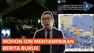 Ridwan Kamil Tinjau Langsung Dampak Gempa di Cianjur