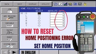 How to Reset Set Home Position Error 🚨🚨 in Yaskawa Robot Programing in English