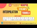 Stirling's Formula | Interpolation | Central Difference Formula