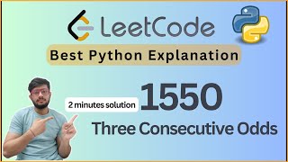 Leetcode 1550. Three Consecutive Odds | Simple Python Solution with Intuition