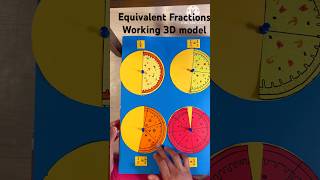 Equivalent fractions working 3D model #3dmodel #workingmodel #mathsworkingmodel #fraction #