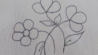 LIVE Embroidery Botanical Flower Allover Design HAND WORK