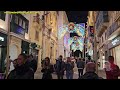 christmas in valletta malta 2023 lights and cribs 4k hdr