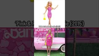Margot Robbie's Barbie Press Tour Looks VS Real Barbies #shorts