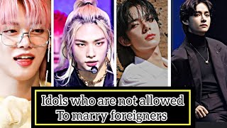 Idols who are prohibited to marry foreigners with reason #v #jimin #rm #hyunjin #skz #bts #enhypen