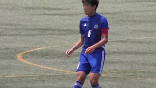 平成30年度   第53回群馬県高等学校総合体育大会サッカー競技  関東予選2018   桐生第一高校vs新島学園高校　前半32分　桐一⑤中野選手ＰＫ