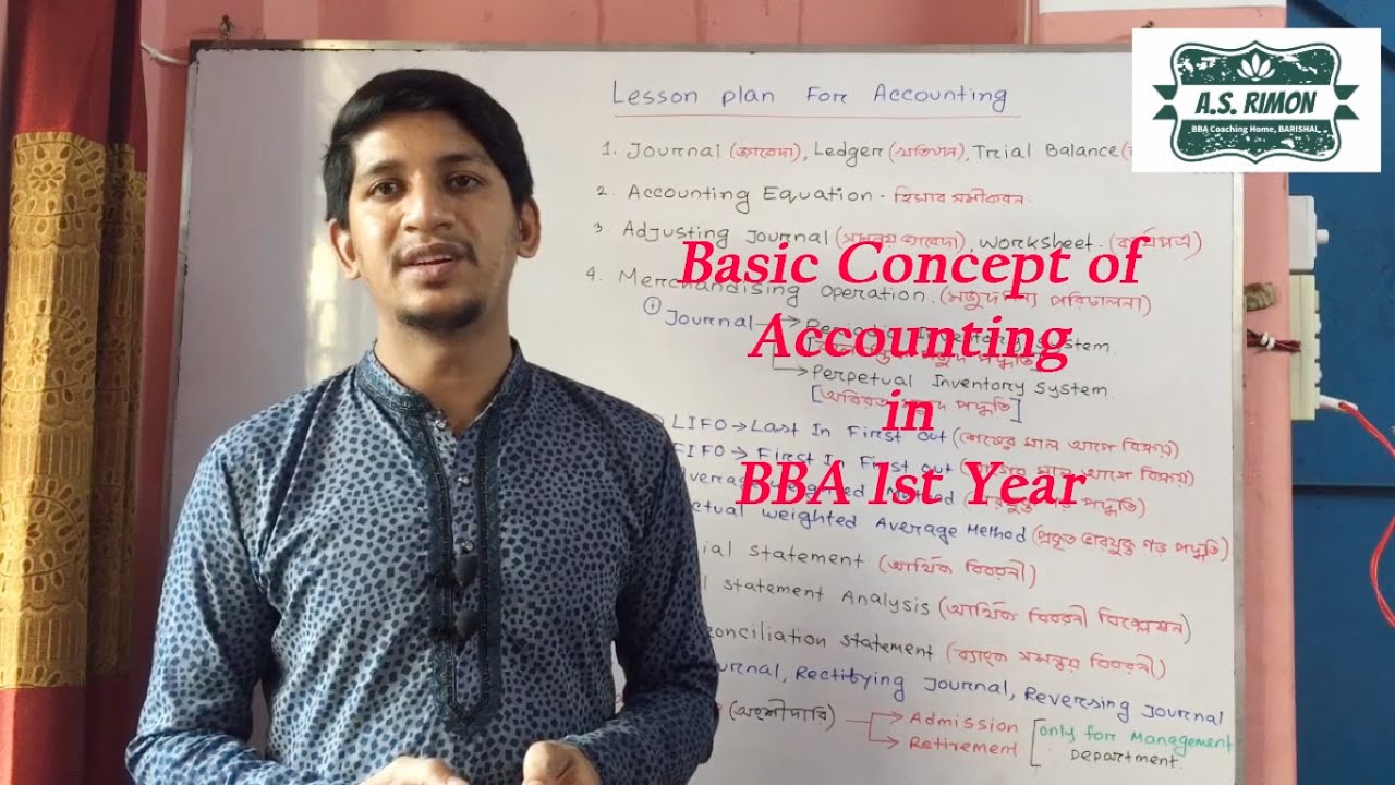 Basic Concept Of Accounting | Principles Of Accounting -(B B A - 1st ...