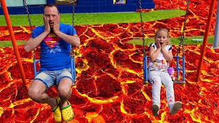The Floor is Lava | Pretend Play Kids Story | Kids Song with Nika #shorts