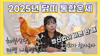 해월신당 2025년 을사년 닭띠 나이별 통합 운세